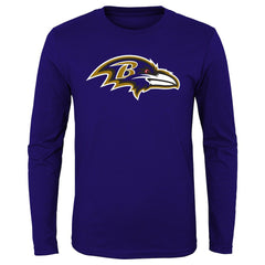 Baltimore Ravens Preschool Primary Logo Long Sleeve T-Shirt Purple - NFL