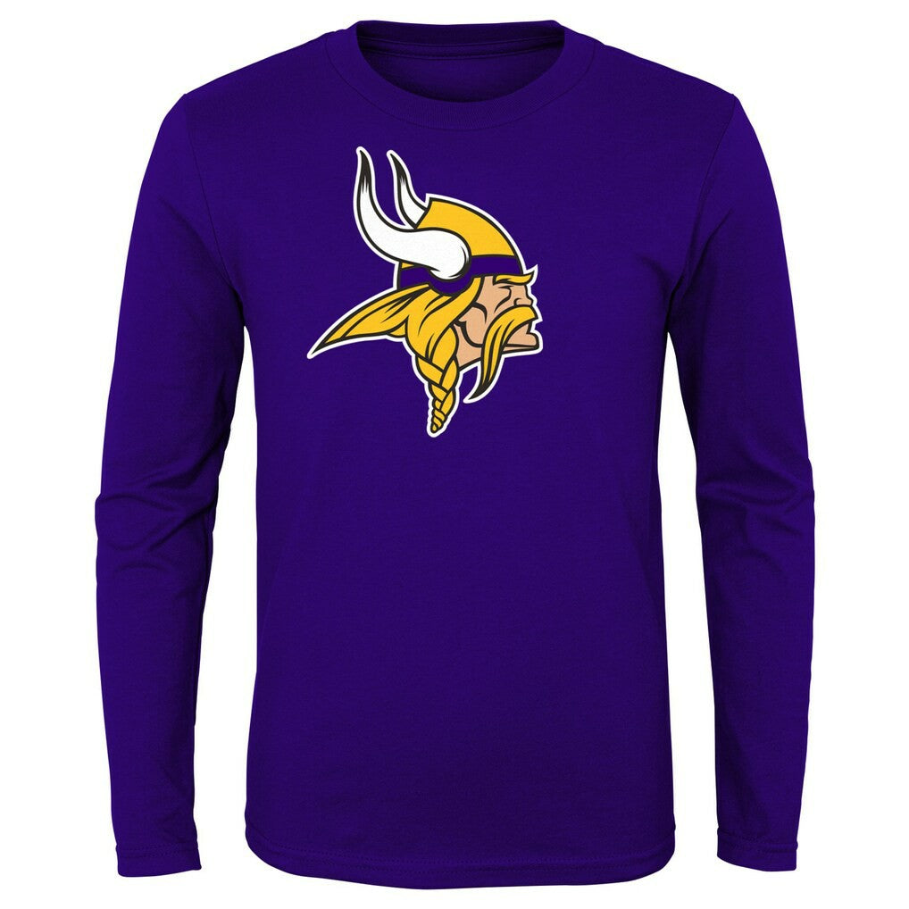 Minnesota Vikings Preschool Primary Logo Long Sleeve T-Shirt Purple - NFL