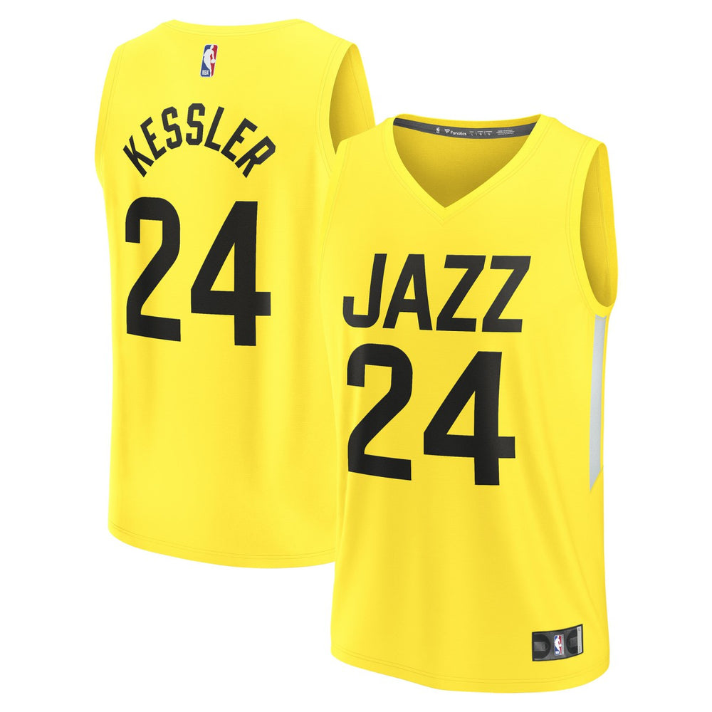 Fanatics - Walker Kessler Utah Jazz Fast Break Replica Player Jersey - Icon Edition - Yellow