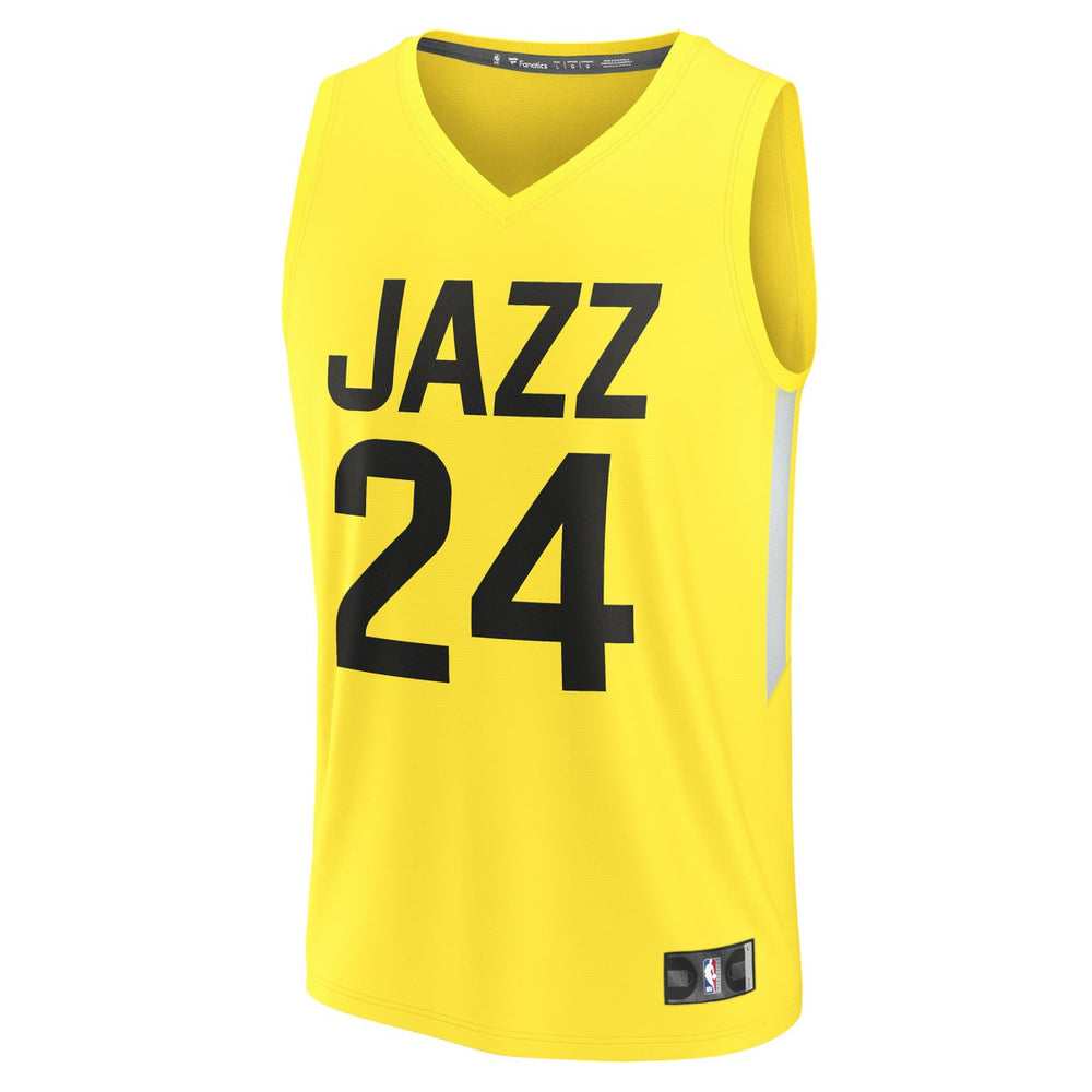 Fanatics - Walker Kessler Utah Jazz Fast Break Replica Player Jersey - Icon Edition - Yellow