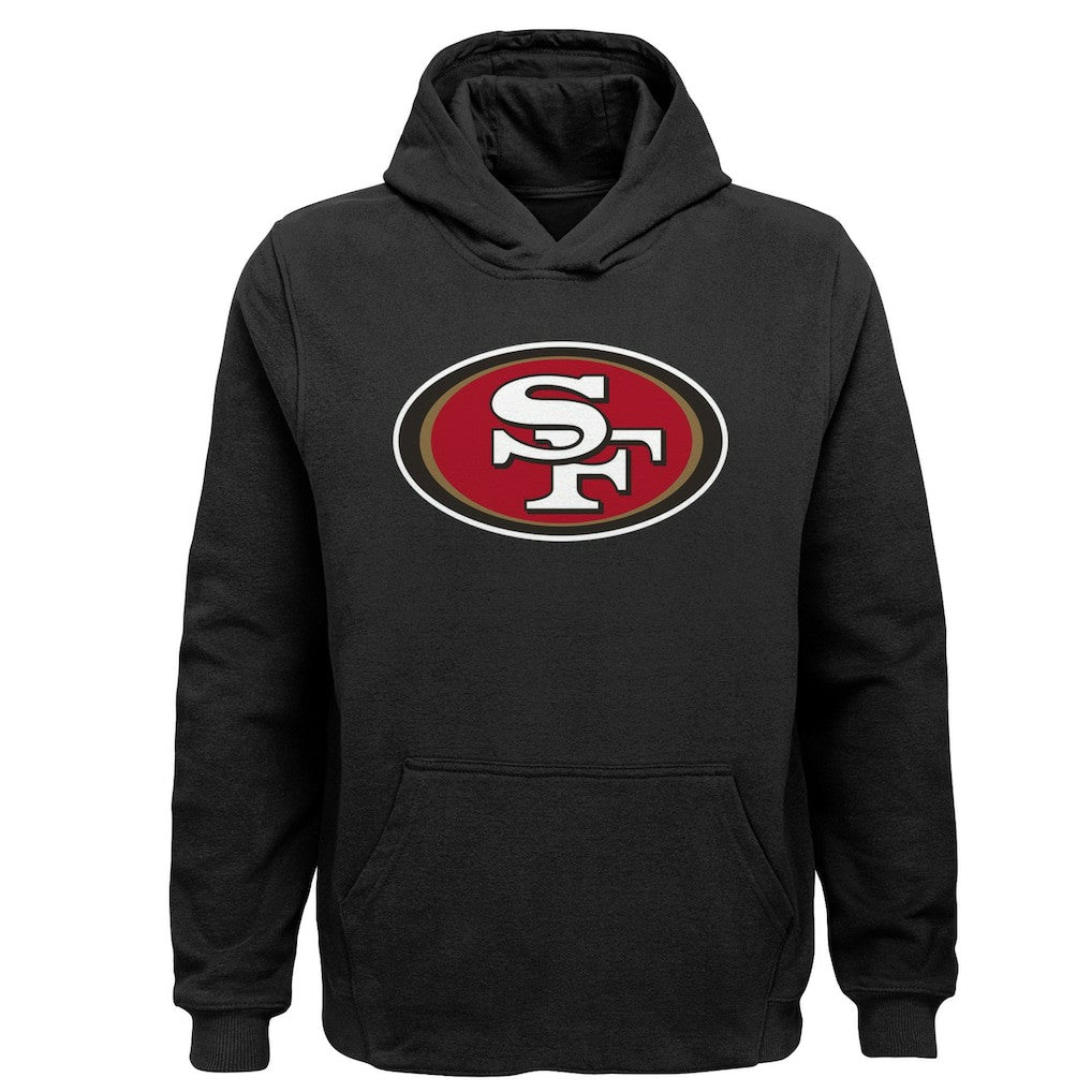 San Francisco 49ers Youth Team Logo Pullover Hoodie Black - NFL