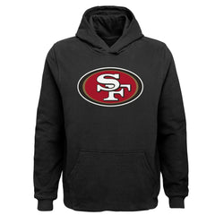 San Francisco 49ers Youth Team Logo Pullover Hoodie Black - NFL
