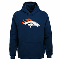 Denver Broncos Youth Team Logo Pullover Hoodie Navy - NFL