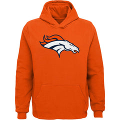 Denver Broncos Youth Team Logo Pullover Hoodie Orange - NFL