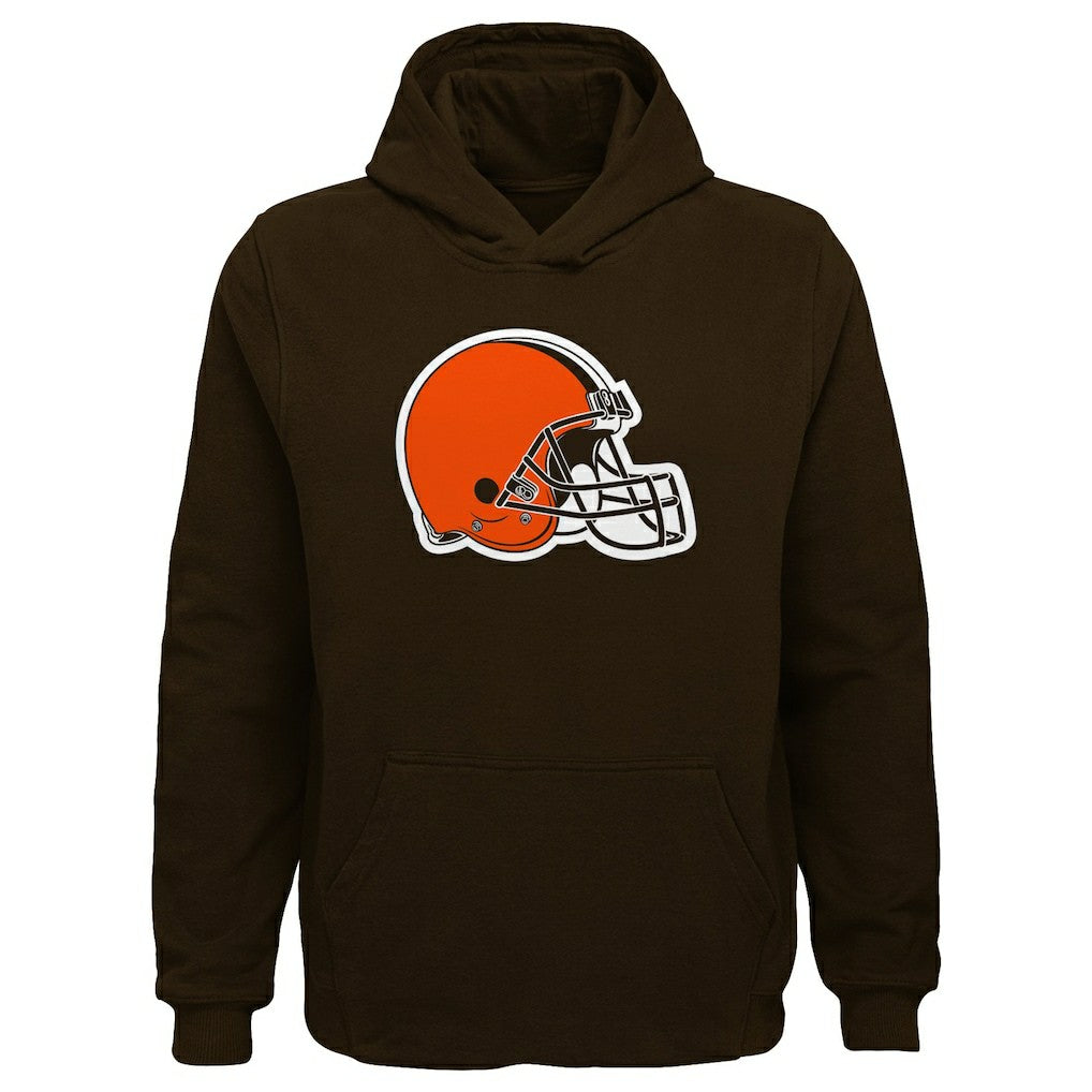 Cleveland Browns Youth Team Logo Pullover Hoodie Brown - NFL