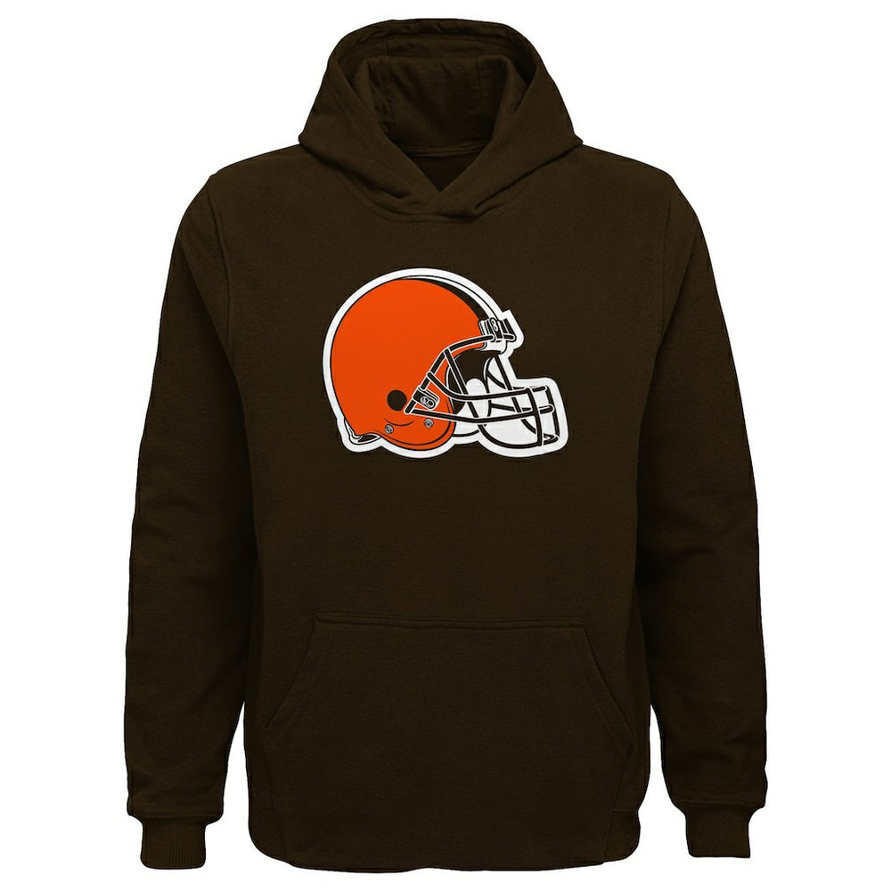 Cleveland Browns Youth Team Logo Pullover Hoodie Brown - NFL
