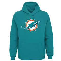 Miami Dolphins Youth Team Logo Pullover Hoodie Aqua - NFL