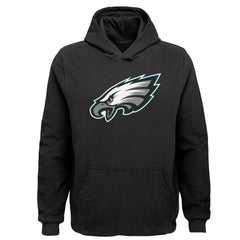 Philadelphia Eagles Youth Team Logo Pullover Hoodie Black - NFL