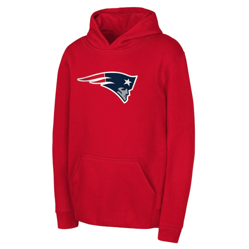 New England Patriots Youth Team Logo Pullover Hoodie Red - NFL