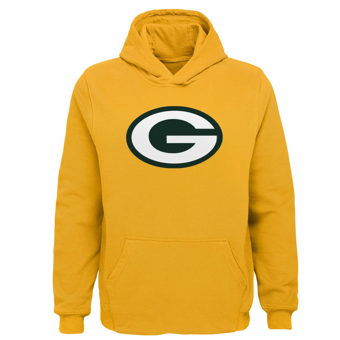 Green Bay Packers Youth Team Logo Pullover Hoodie Gold - NFL