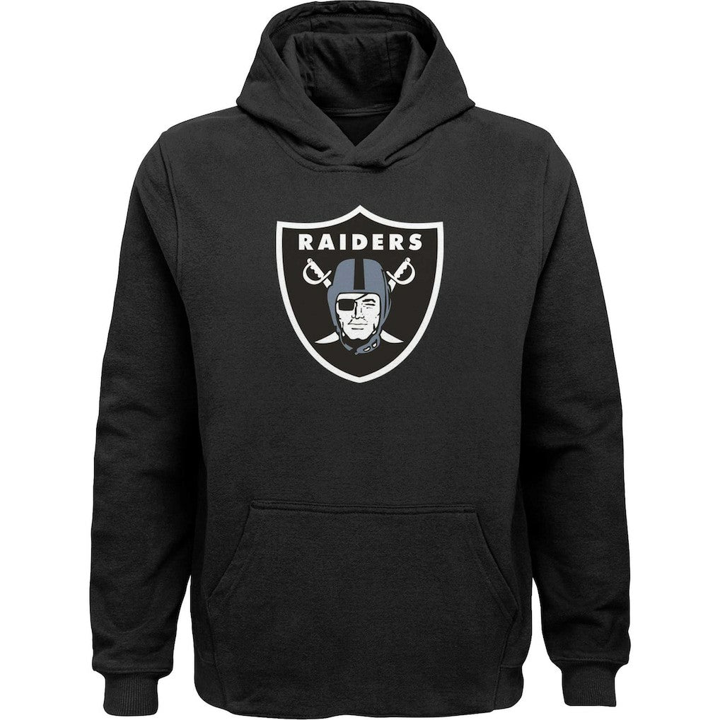 Las Vegas Raiders Youth Team Logo Pullover Hoodie Black - NFL