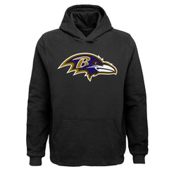Baltimore Ravens Youth Team Logo Pullover Hoodie Black - NFL