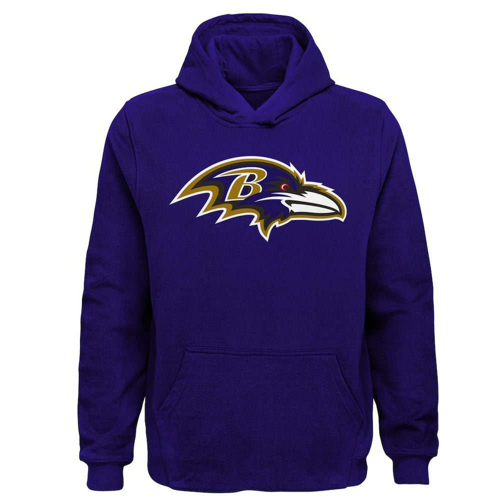 Baltimore Ravens Youth Team Logo Pullover Hoodie Purple - NFL