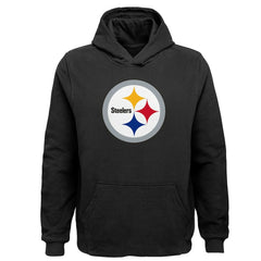 Pittsburgh Steelers Youth Team Logo Pullover Hoodie Black - NFL
