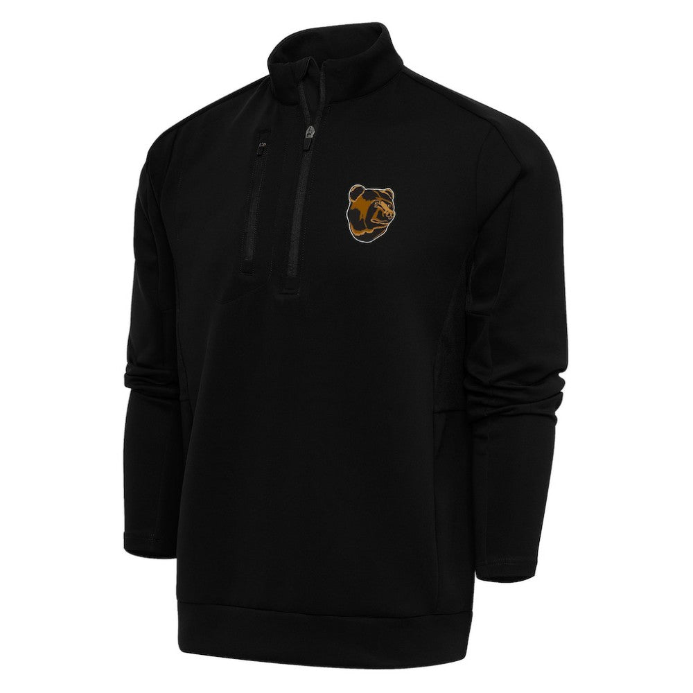 Boston Bruins Antigua Special Edition 2.0 Generation Quarter-Zip Pullover Top Black