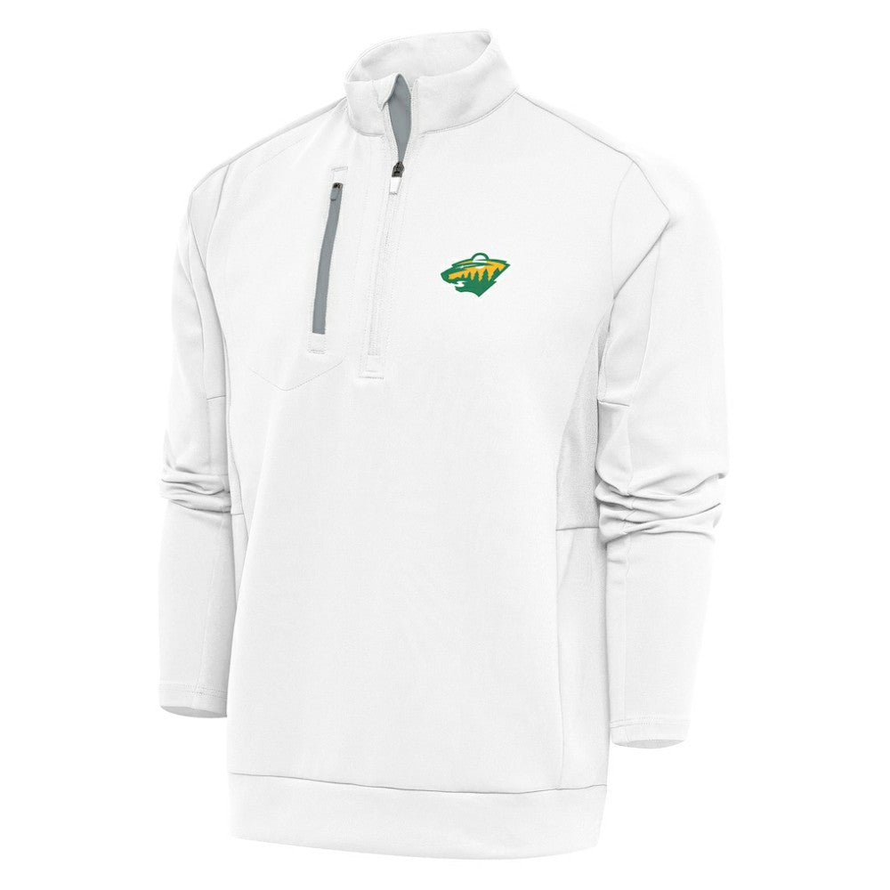 Minnesota Wild - Antigua Special Edition 2.0 Generation Quarter-Zip Pullover Top White