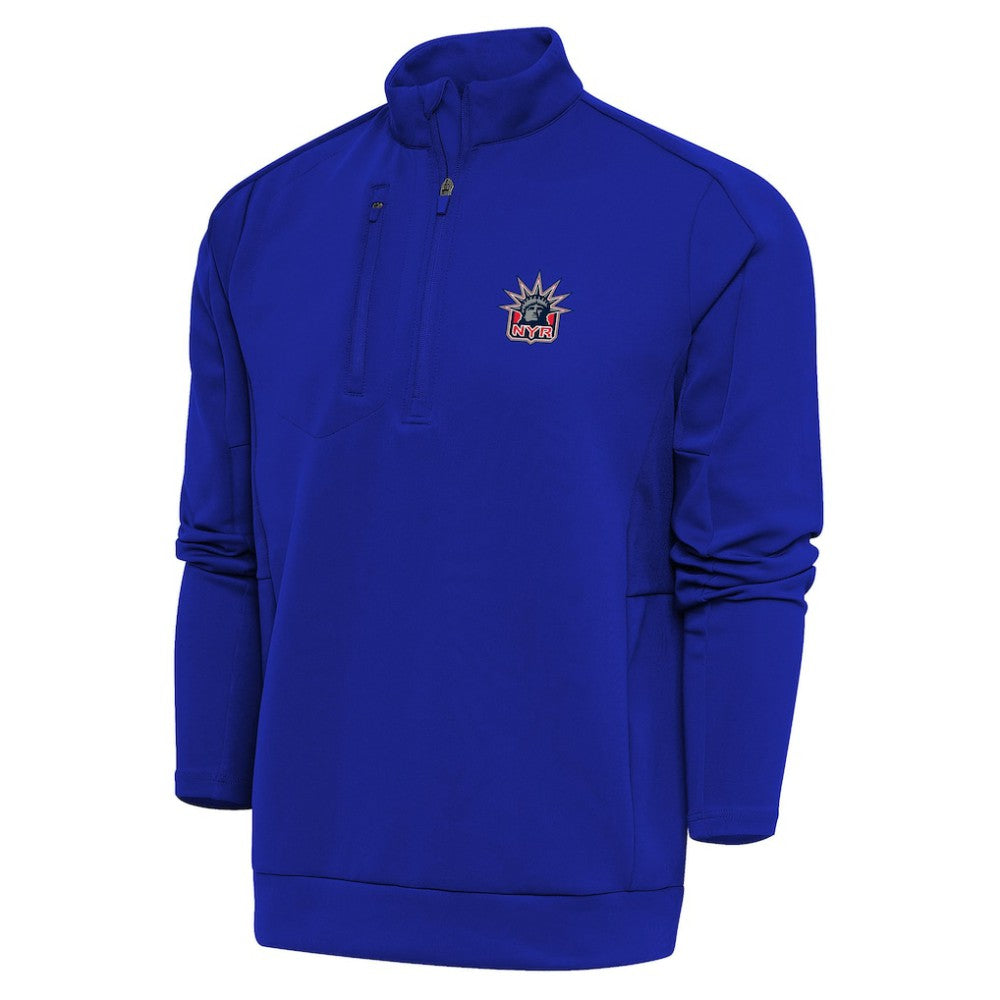 New York Rangers Antigua Special Edition 2.0 Generation Quarter-Zip Pullover Top Royal
