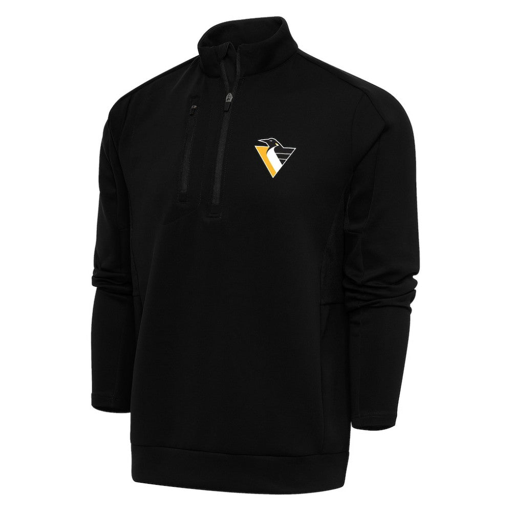 Pittsburgh Penguins Antigua Special Edition 2.0 Generation Quarter-Zip Pullover Top Black