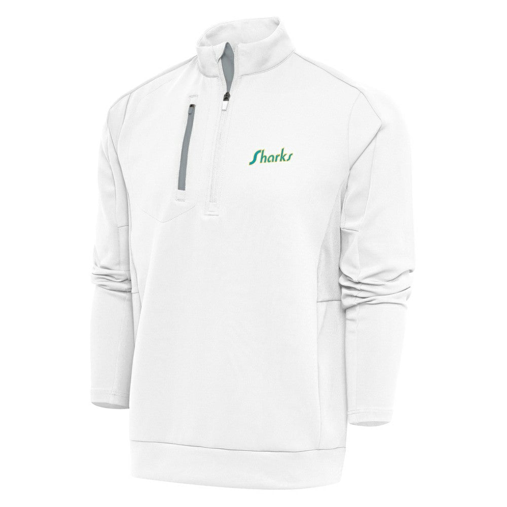 San Jose Sharks - Antigua Special Edition 2.0 Generation Quarter-Zip Pullover Top White
