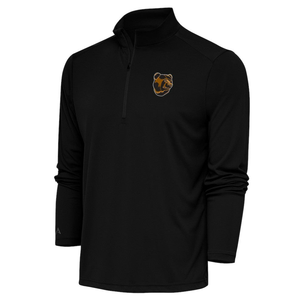 Boston Bruins Antigua Special Edition 2.0 Tribute Quarter-Zip Pullover Top Black