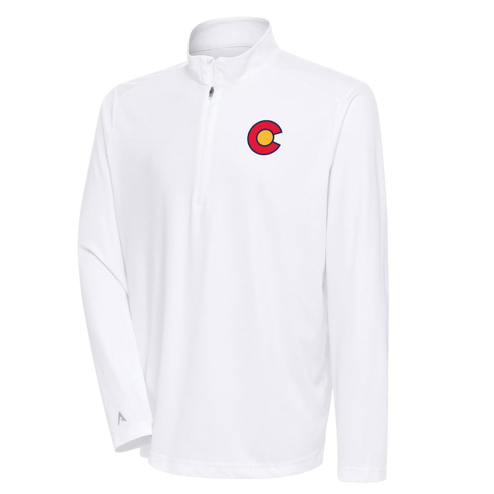 Colorado Avalanche - Antigua Special Edition 2.0 Tribute Quarter-Zip Pullover Top White