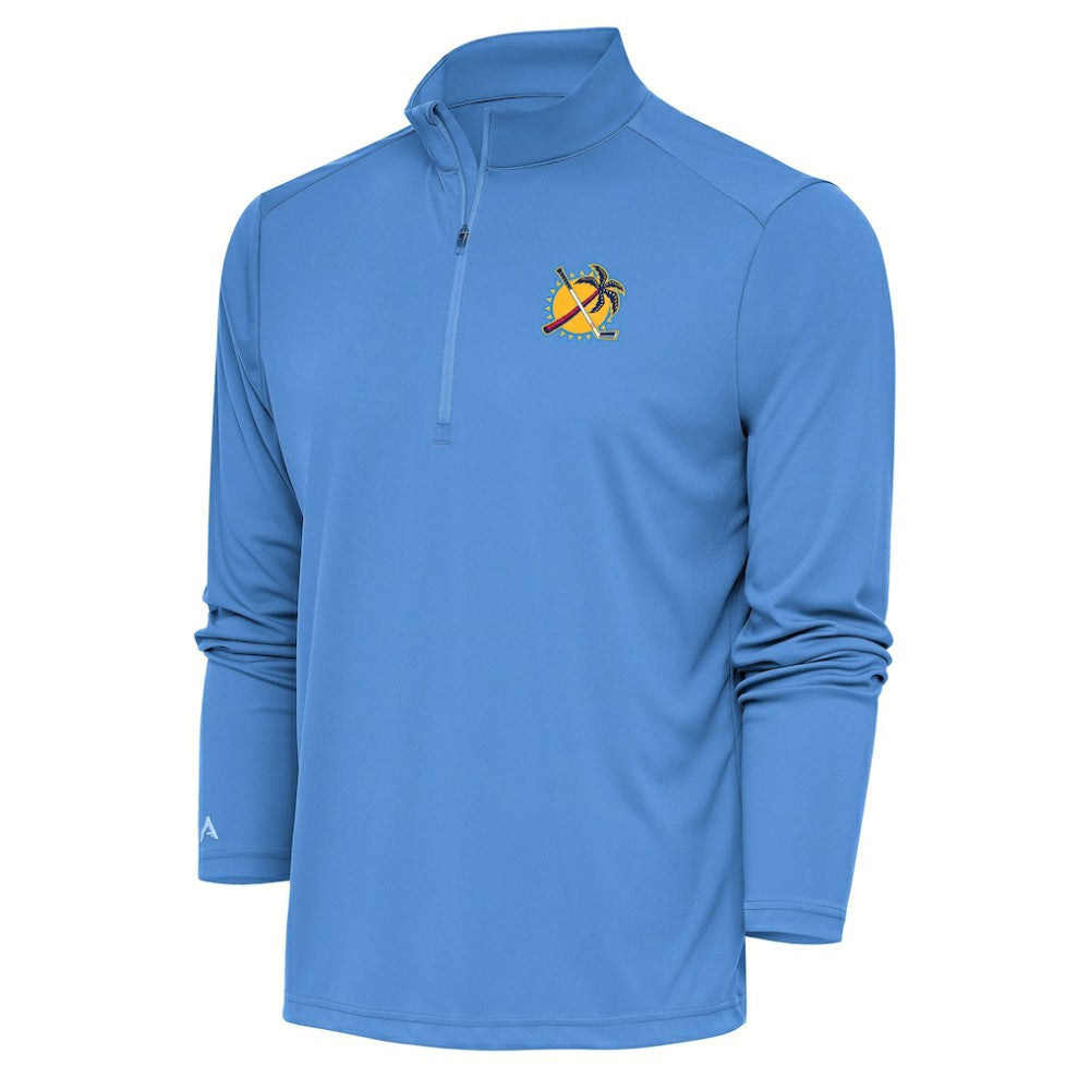 Florida Panthers - Antigua Special Edition 2.0 Tribute Quarter-Zip Pullover Top Light Blue