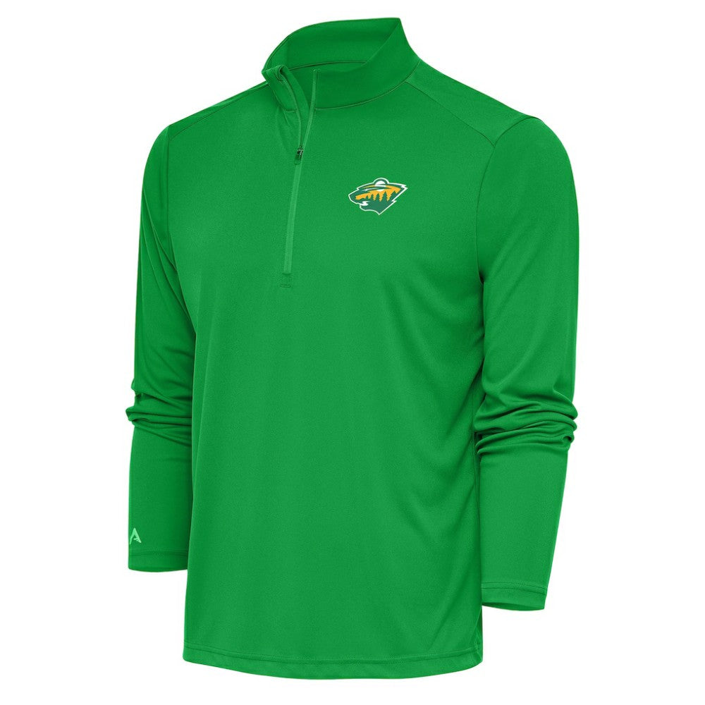 Minnesota Wild - Antigua Special Edition 2.0 Tribute Quarter-Zip Pullover Top Green