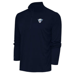 Nashville Predators - Antigua Special Edition 2.0 Tribute Quarter-Zip Pullover Top Navy