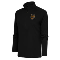Boston Bruins Antigua Women's Special Edition 2.0 Tribute Quarter-Zip Pullover Top Black