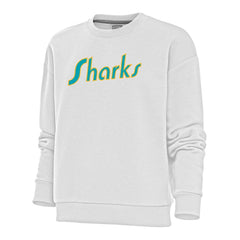 San Jose Sharks - Antigua Women's Special Edition 2.0 Victory Crewneck Pullover Sweatshirt White