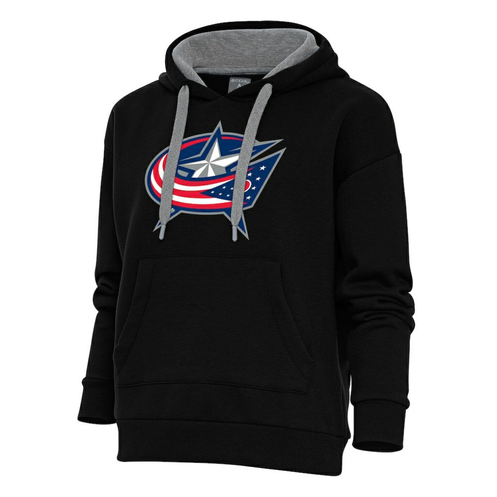 Columbus Blue Jackets - Antigua Women's Special Edition 2.0 Victory Pullover Hoodie Black