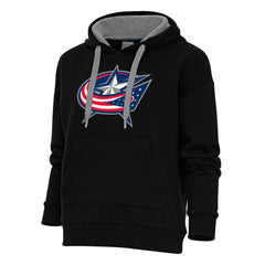 Columbus Blue Jackets - Antigua Women's Special Edition 2.0 Victory Pullover Hoodie Black