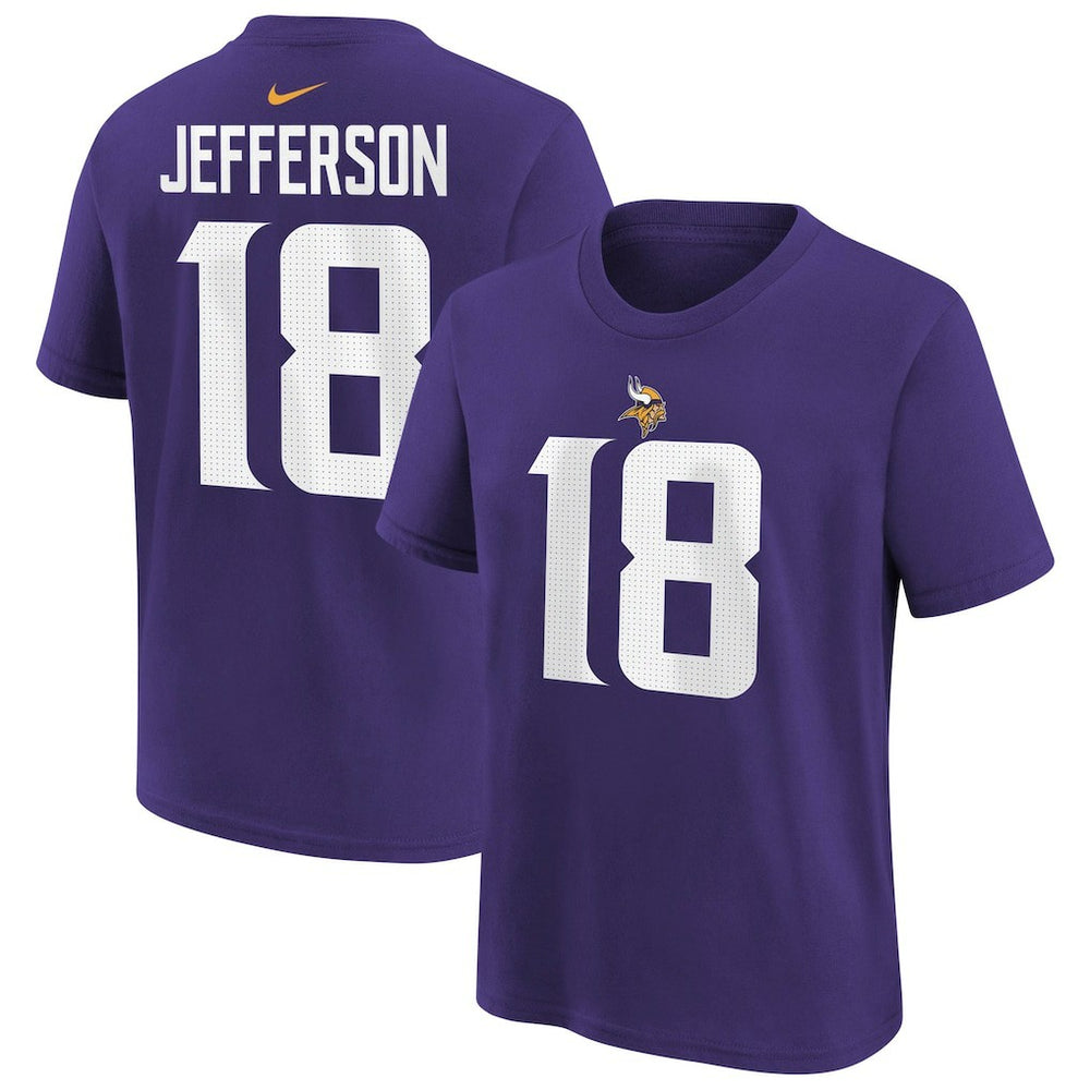 Justin Jefferson Minnesota Vikings Youth Player Name & Number T-Shirt Purple - Nike
