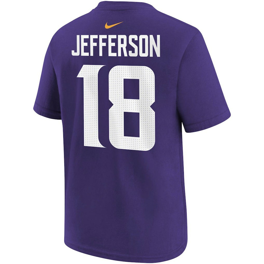 Justin Jefferson Minnesota Vikings Youth Player Name & Number T-Shirt Purple - Nike