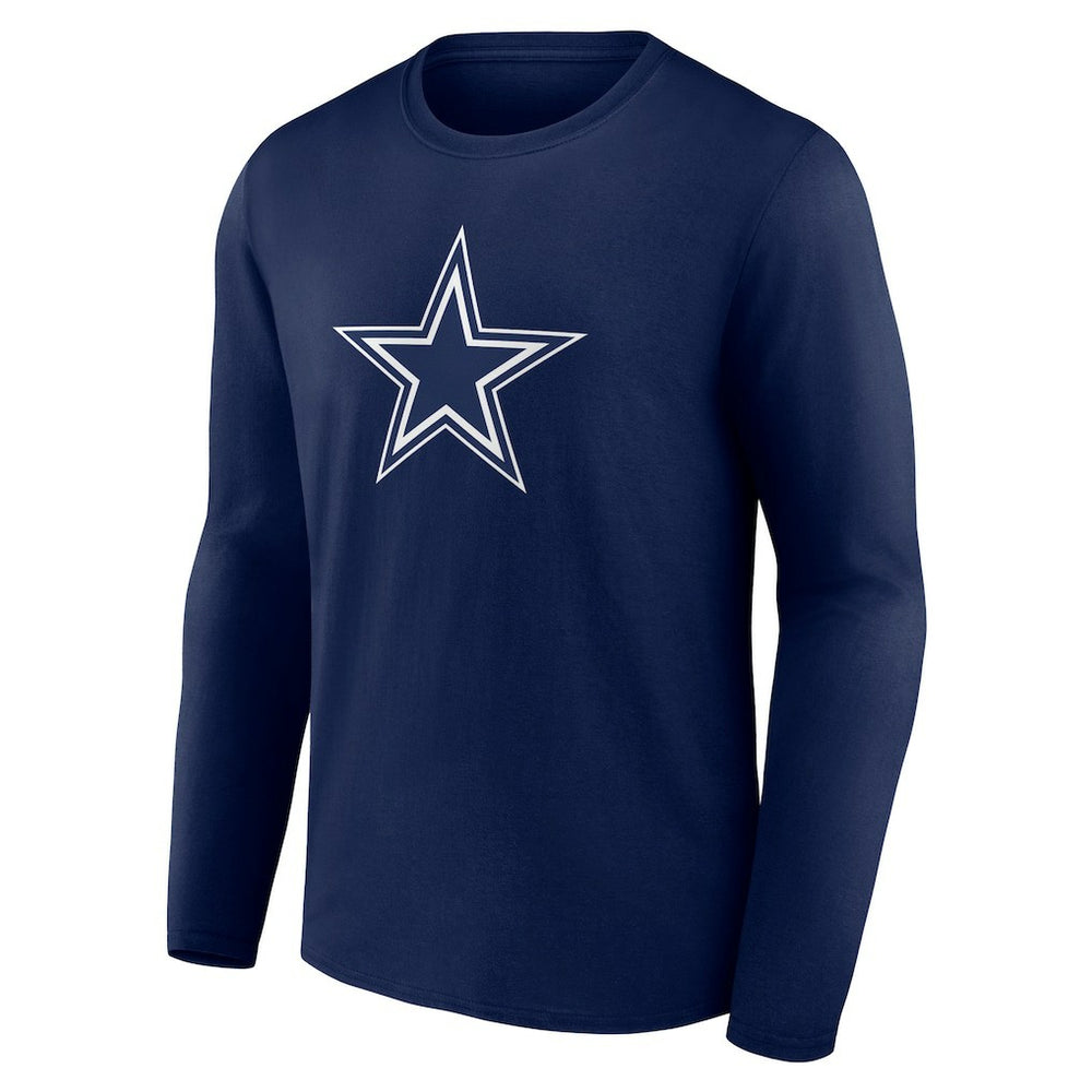 Dallas Cowboys Primary Logo Long T-Shirt Navy - NFL