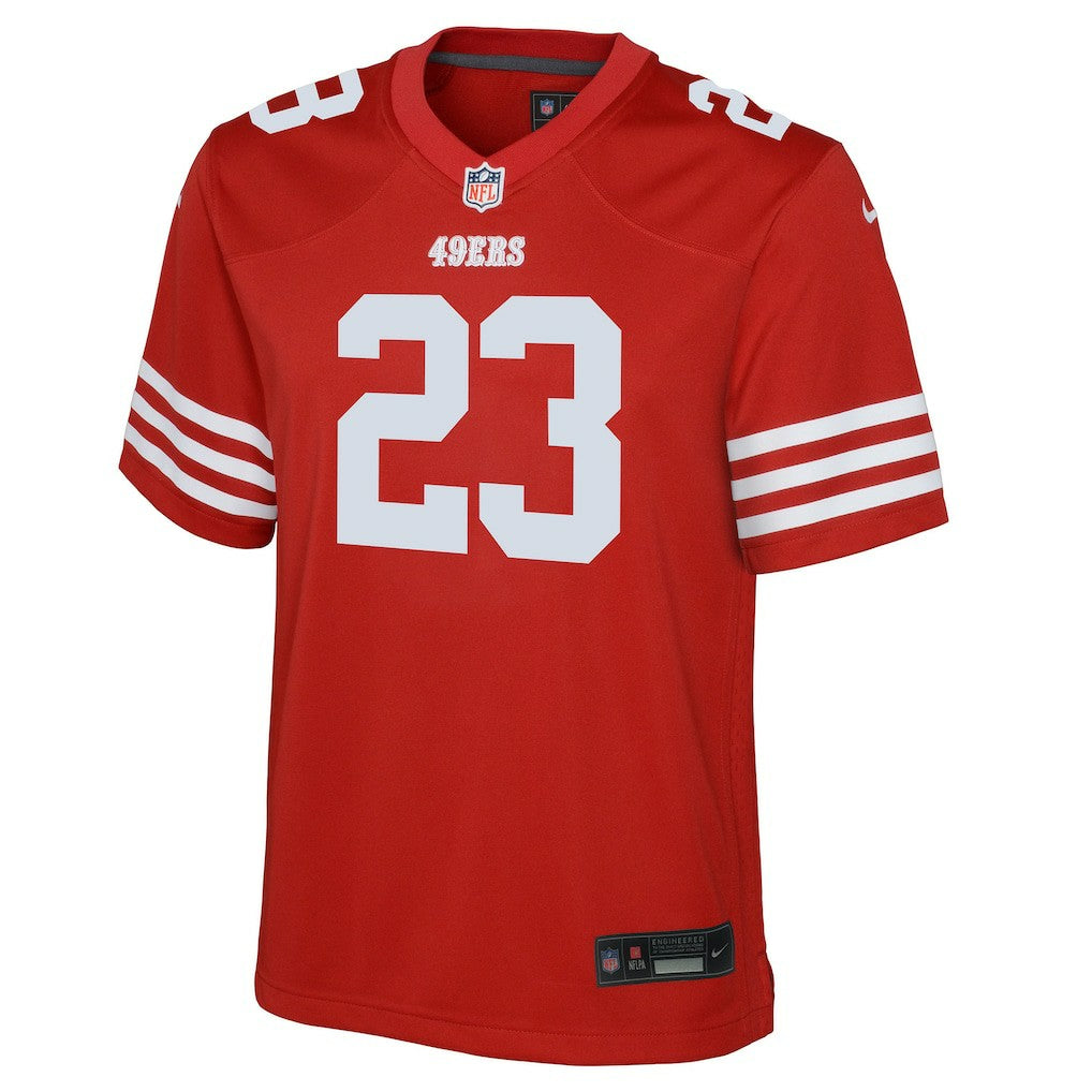 Christian McCaffrey San Francisco 49ers Youth Game Jersey - Scarlet | NFL Jerseys