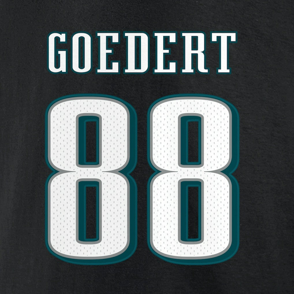 Dallas Goedert Philadelphia Eagles Icon Player Name & Number T-Shirt Black - NFL