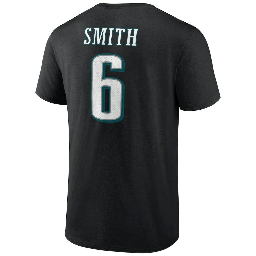 DeVonta Smith Philadelphia Eagles Icon Player Name & Number T-Shirt Black - NFL