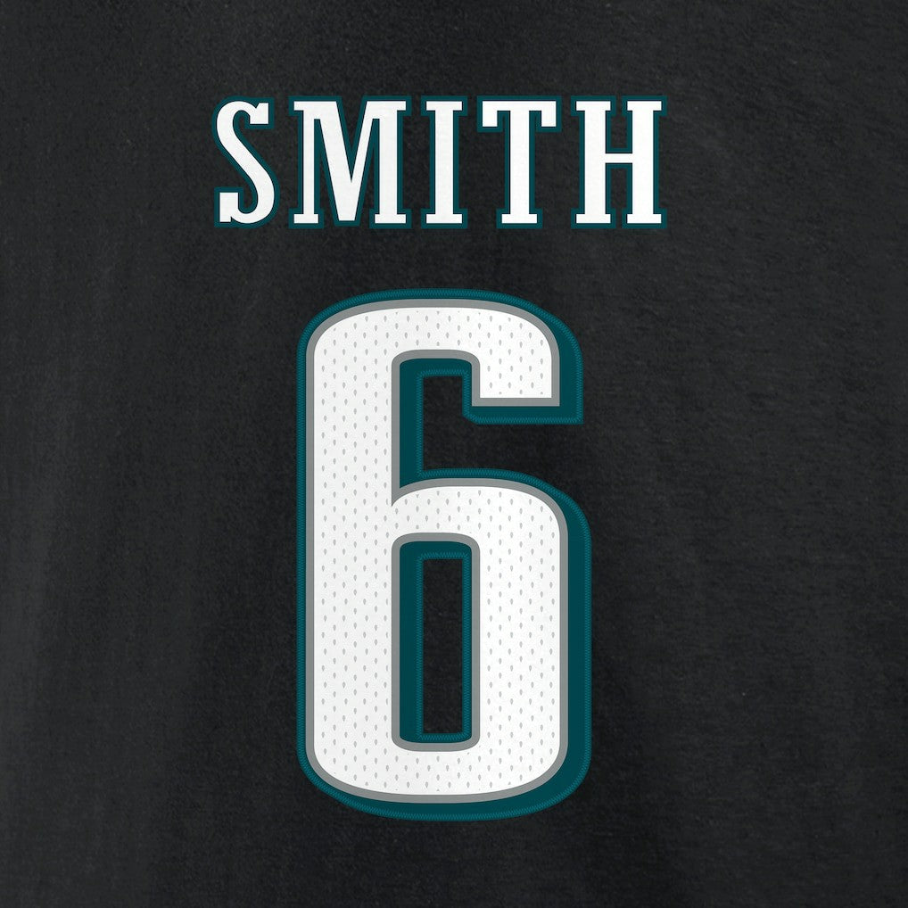 DeVonta Smith Philadelphia Eagles Icon Player Name & Number T-Shirt Black - NFL
