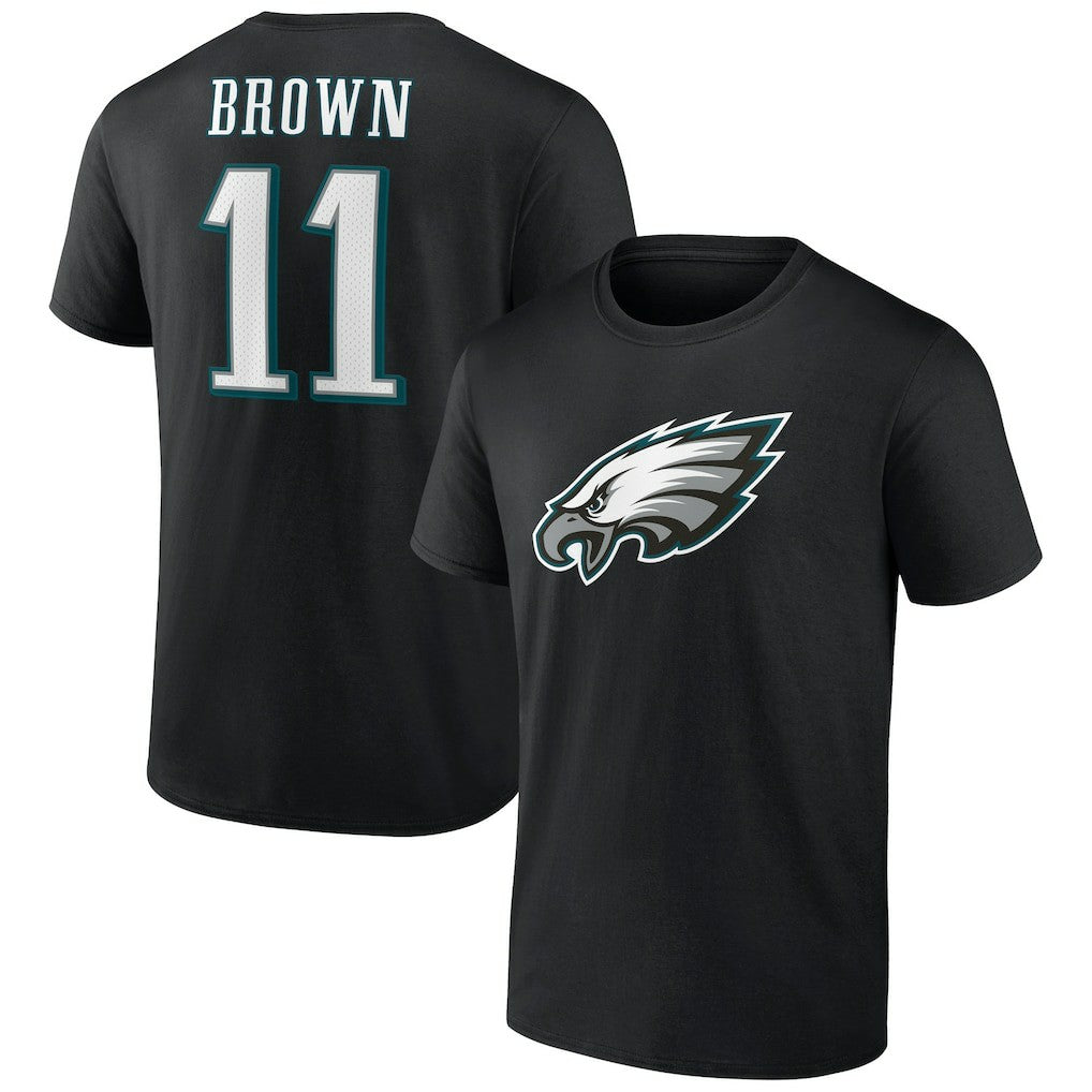 A.J. Brown Philadelphia Eagles Icon Player Name & Number T-Shirt Black - NFL