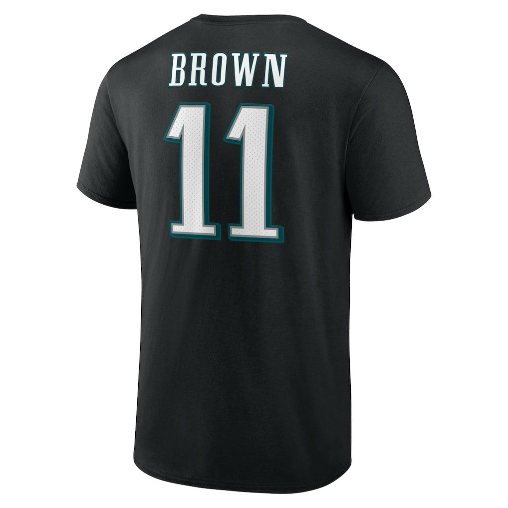 A.J. Brown Philadelphia Eagles Icon Player Name & Number T-Shirt Black - NFL