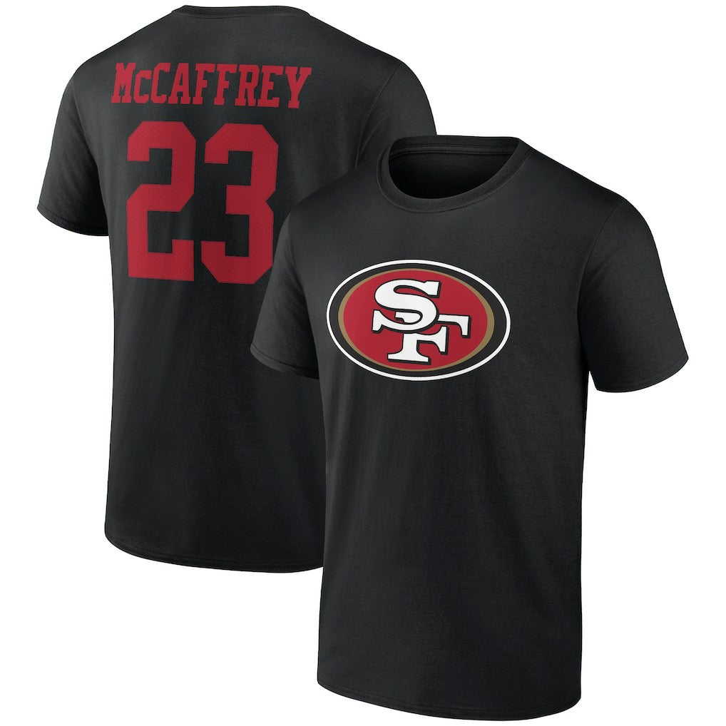 Christian McCaffrey San Francisco 49ers Icon Player Name & Number T-Shirt Black - NFL