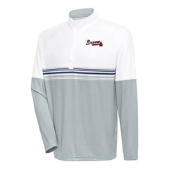Atlanta Braves Antigua Bender Quarter-Zip Pullover Top Sale