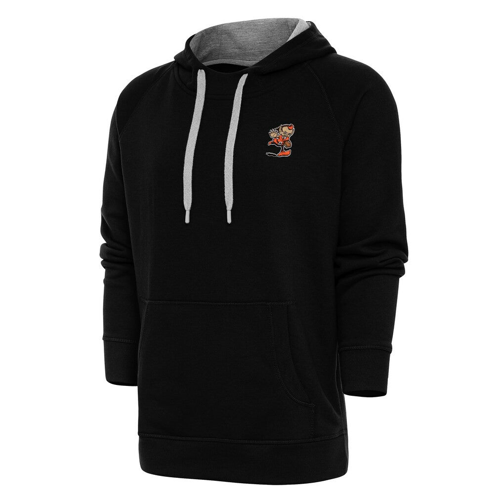 Cleveland Browns Antigua Team Logo Victory Pullover Hoodie Black - NFL