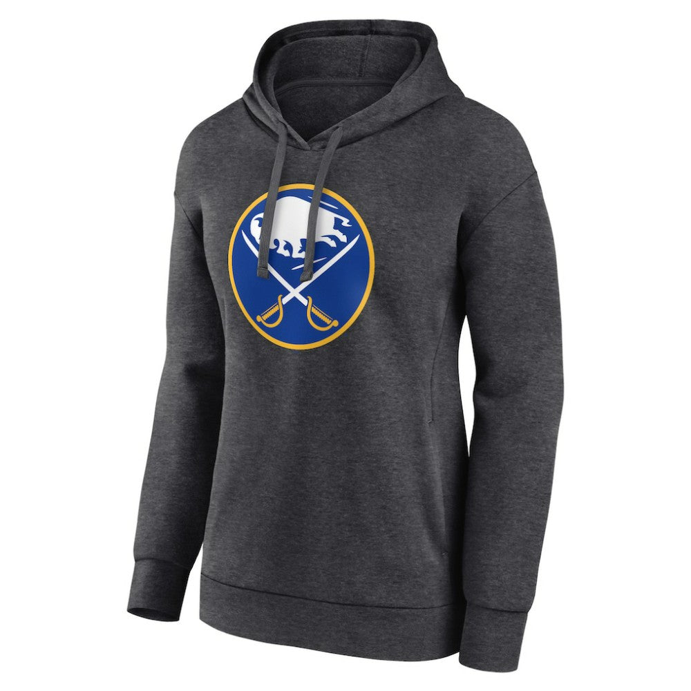 Buffalo Sabres - Women's Primary Logo Pullover Hoodie Charcoal