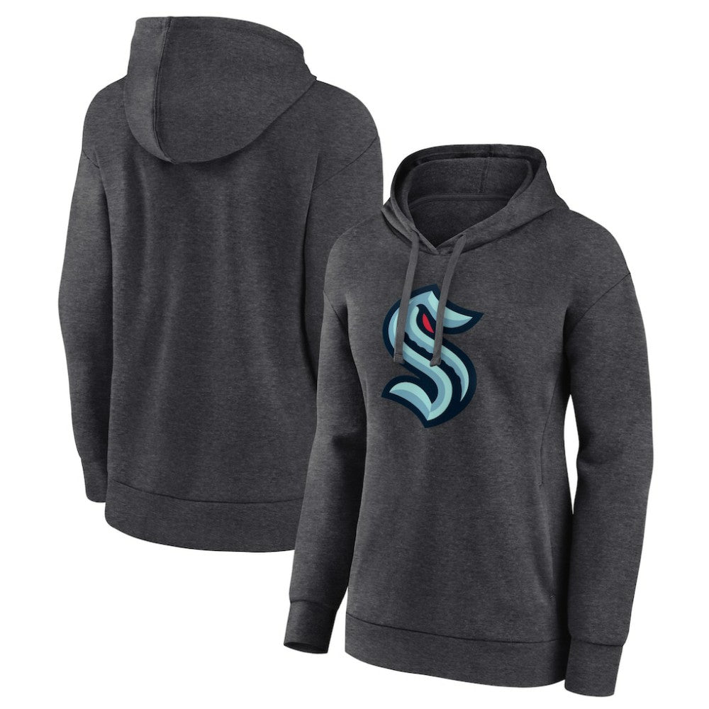 Seattle Kraken Women's Primary Logo Pullover Hoodie Charcoal