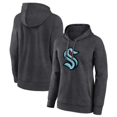 Seattle Kraken Women's Primary Logo Pullover Hoodie Charcoal