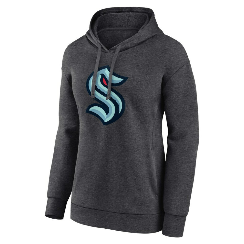 Seattle Kraken Women's Primary Logo Pullover Hoodie Charcoal