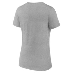 Philadelphia Flyers - Women's Primary Logo Team V-Neck T-Shirt Heather Gray