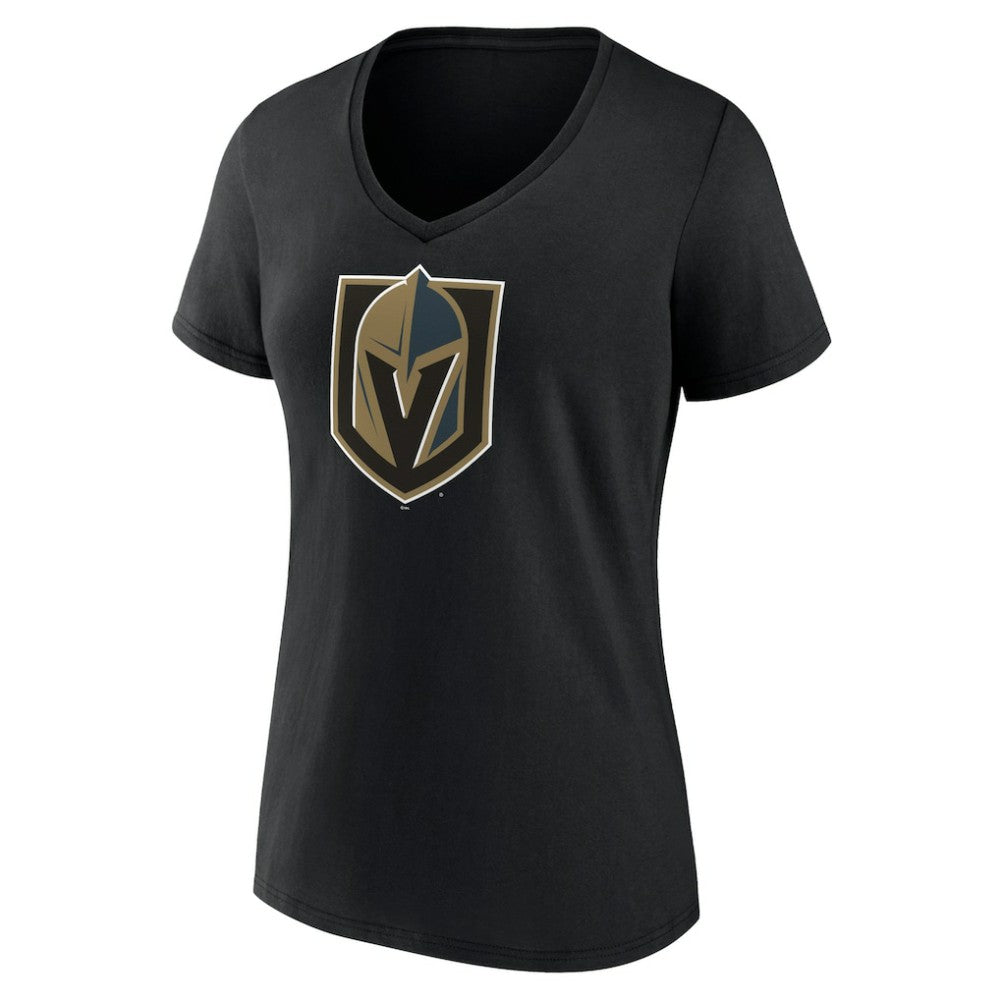 Vegas Golden Knights Women's Team Primary Logo V-Neck T-Shirt Black